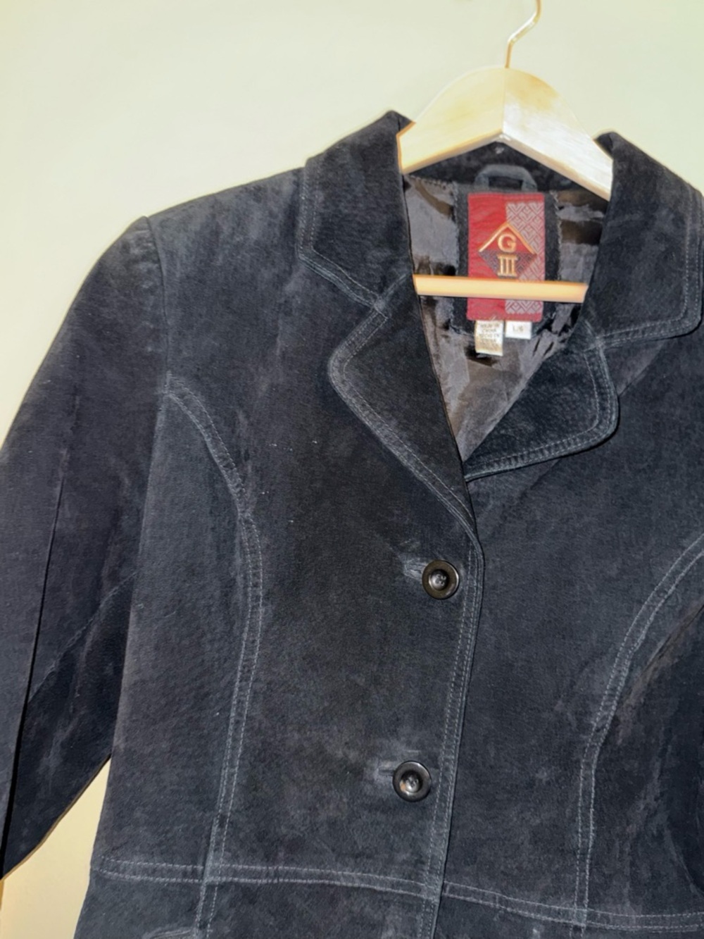 Leather Black Jacket Women Size PM Pockets Elegant Chic Classic Dark Feminine - Picture 3 of 12